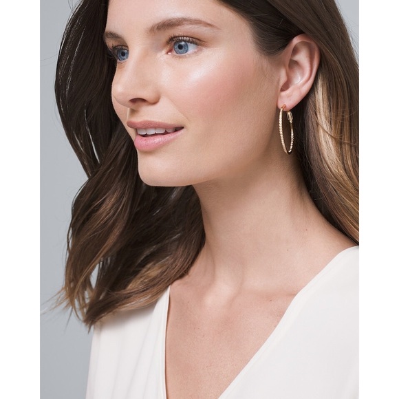 nine west silver hoop earrings